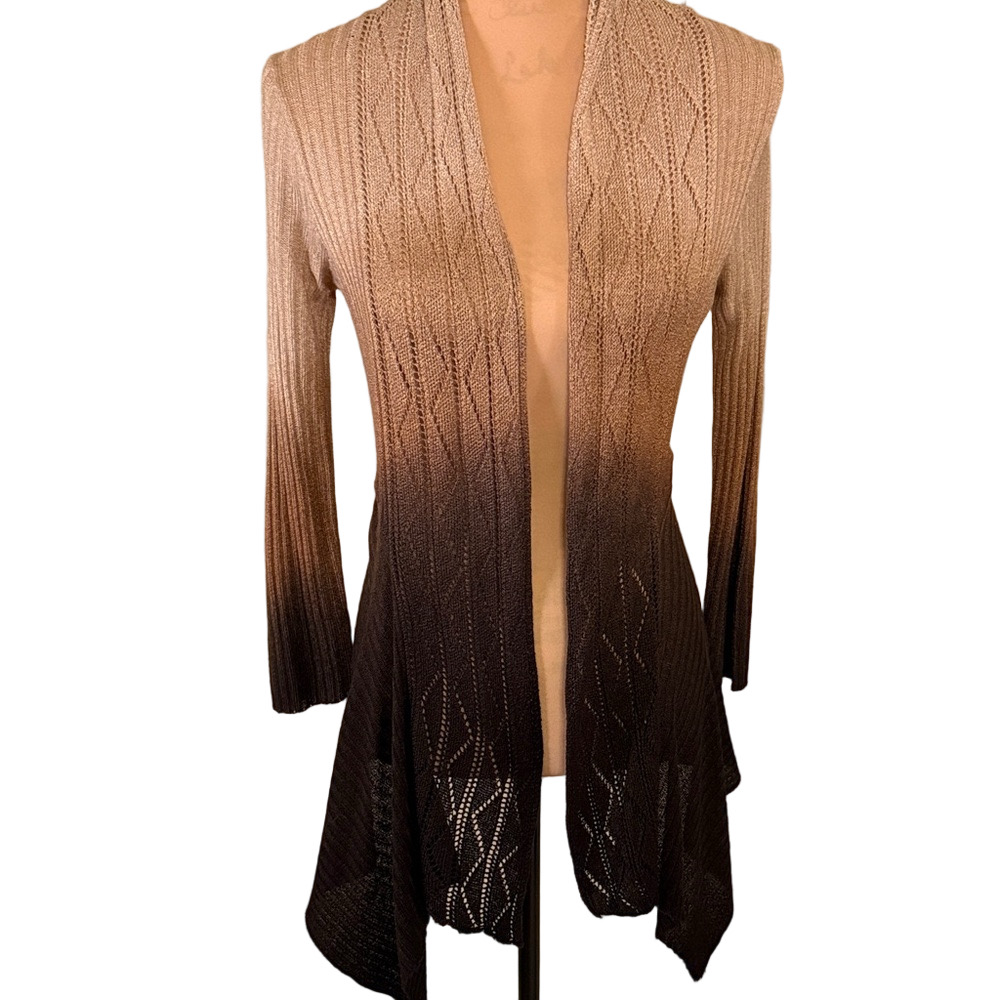 Lauren Michelle Ombre Brown Women's Sweater